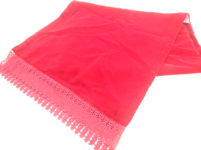 JAPANESE KIMONO / VELVET LACE FLORAL PATTERN SHAWL